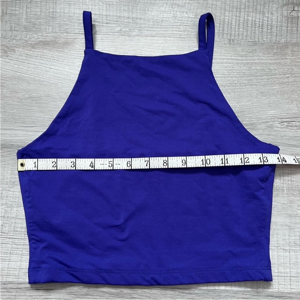 KOOKAI Square Neck Tank Size 2 Blue Crop Top - Picture 8 of 9